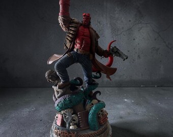 Hellboy Figure Film Sculpture Comic Half-Demon Anung Un Rama