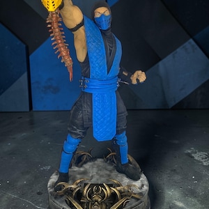 Mortal Kombat Fantasy Figure Master of Cold Ice Slide Kolekcjonerska gra wideo Sub Zero Sculpture Fight