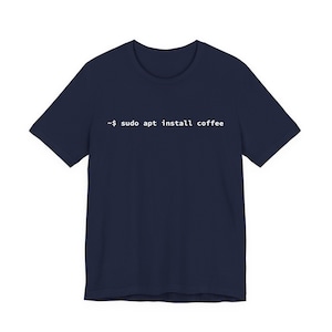 sudo apt install coffee | Rolig Linux-terminal-t-shirt