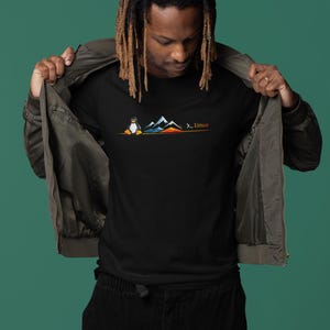 Minimalist Linux Tux Terminal T-Shirt, Modern Open Source Penguin Design