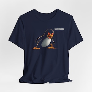 Arg Tux, minimalistisk Linux-maskotkonst, Tux-pingvinen-T-shirt