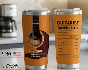 Personalized Guitar To My Incredible Musician Let Your Music Soar 20oz Tumbler, Gift For Musicians and Guitar Lovers, Music Lover Gift