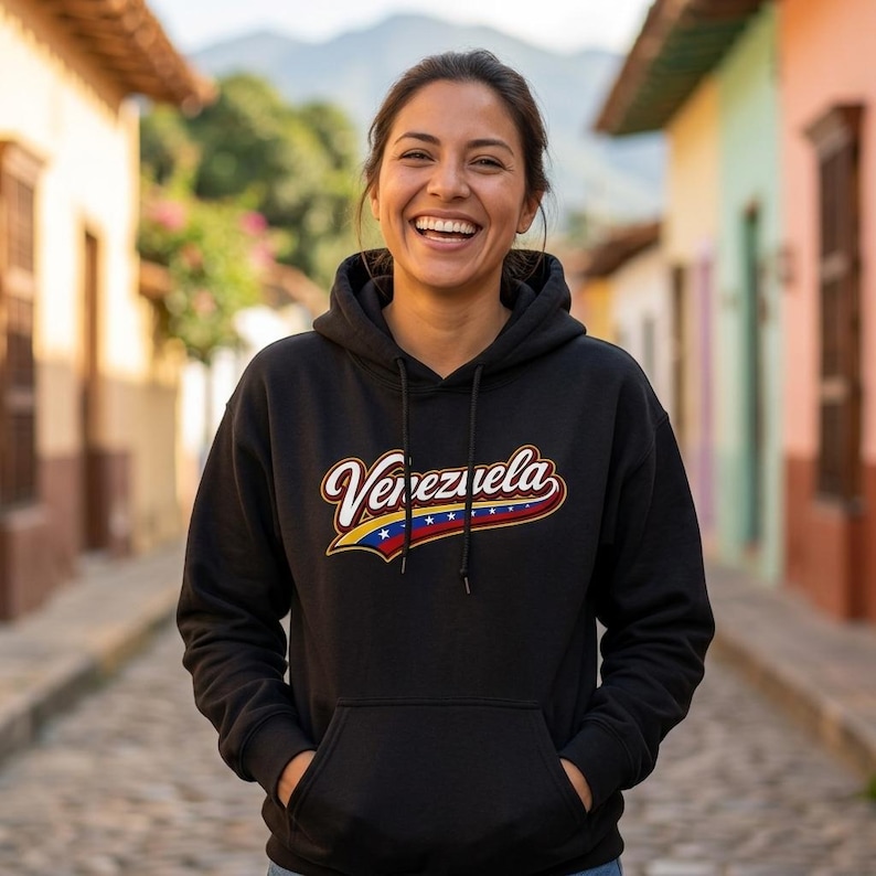 Venezuela Hoodie, Unisex Pullover Sweatshirt - 100% Venezolano! image 1