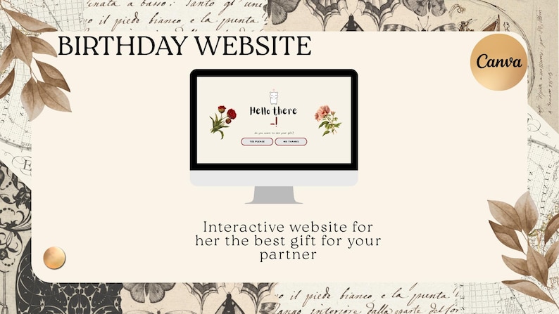 Interactive Birthday Website for Her | Digital Birthday Gift | Editable Online Page image 2