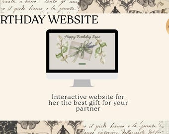 Interactive Birthday Website for Her | Digital Birthday Gift | Editable Online Page