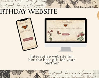 Interactive Birthday Website for Her | Digital Birthday Gift | Editable Online Page