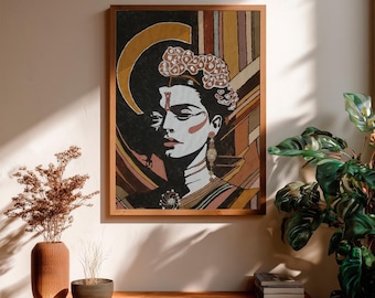 Inspired by Frida kahlo - Natural pigments from Brazilian soil (digital dowload)