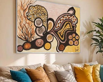 Organic Abstract Soil Painting | Neutral Earth Tones (Digital Download)