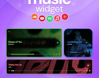 Simple Spotify Music Widget for Twitch, Youtube & Kick | Song Stream Overlay | Streamelements Widget