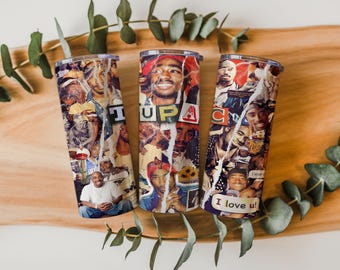 West Coast Hip Hop Rapper Tumbler Wrap PNG Digital Download 20oz Straight Sublimation