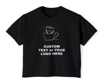 Custom Comfort Colors® Boxy Tee, Heavyweight Garment Dyed Shirt, Personalized Text Graphic