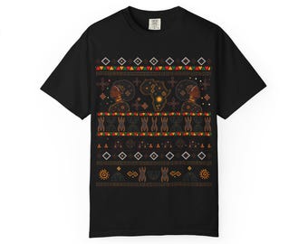 T-shirt met traditioneel Afrikaans erfgoedpatroon Bamenda | T-shirt met culturele print