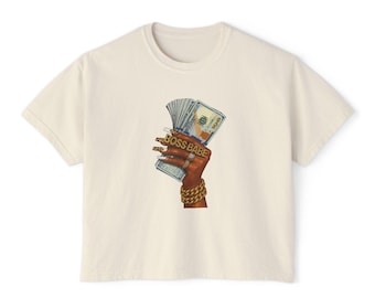 Pink Nails Boxy T-shirt met handgebaar | Armbandafbeelding