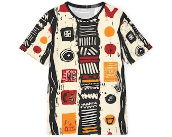 Sportjersey voor heren | Afrikaanse Ankara-print, vochtafvoerend polyester