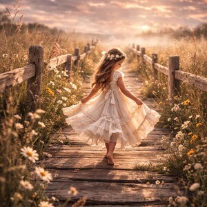 Set of 5 board walk pathways digital backdrop