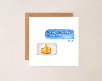 Funny Fathers Day Card, Text Message Dad Card, Humour Fathers Day Card, Funny Card For Dad