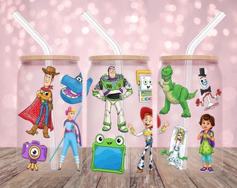 Diseño para vaso de Toy Story 5 (descarga digital) Diseño dibujado a mano, vaso Libbey, vaso de vidrio PNG
