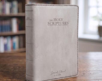 Copertina per Bibbia JW in pelle cucita a mano, Traduzione del Nuovo Mondo, Nome/Data personalizzati