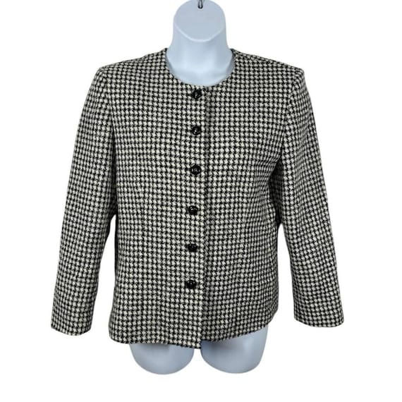 Pendleton Vintage Houndstooth Wool Blend Blazer S… - image 11