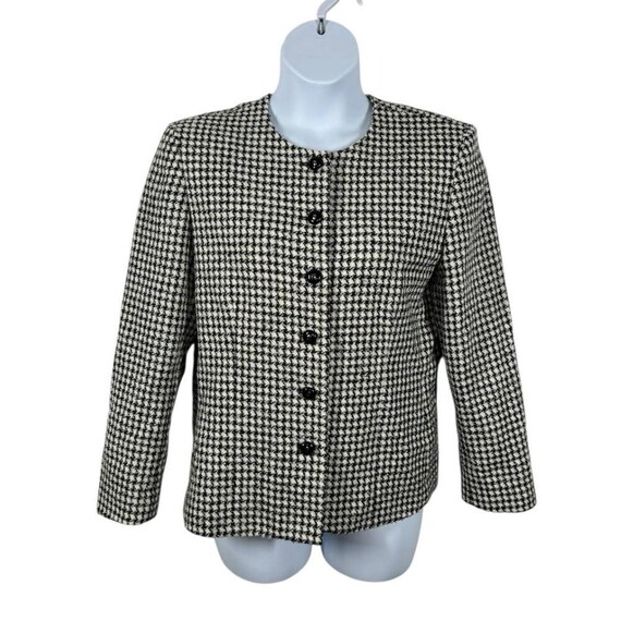 Pendleton Vintage Houndstooth Wool Blend Blazer S… - image 1