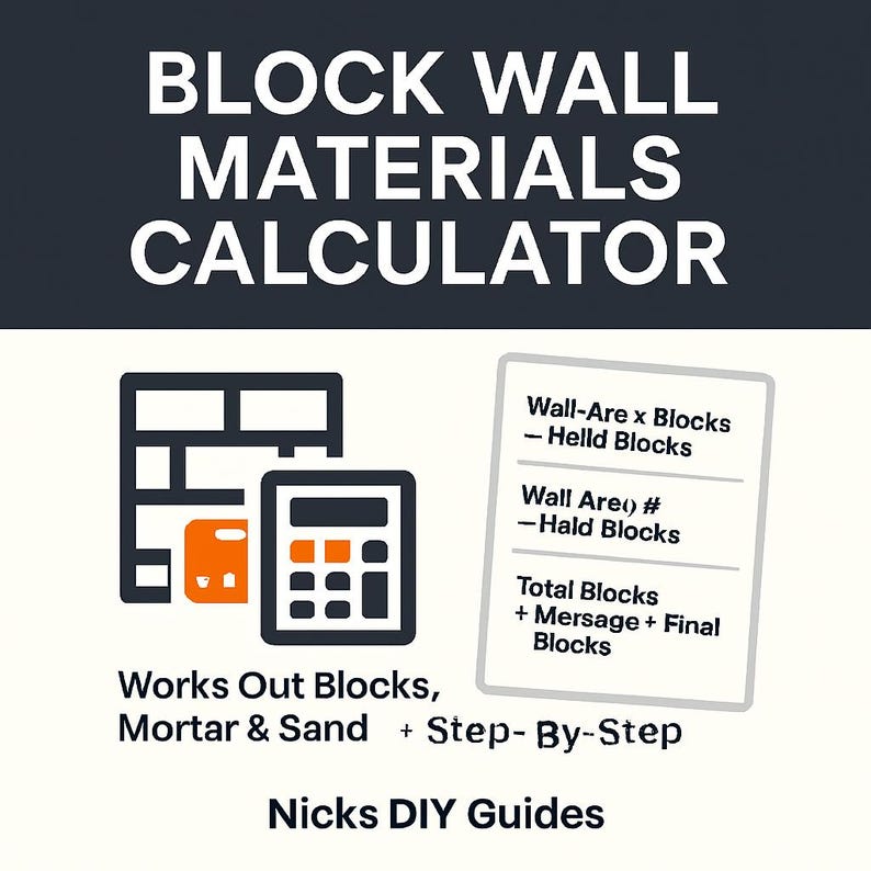 Block Wall Materials Calculator • Concrete Block Quantity PDF (UK ...