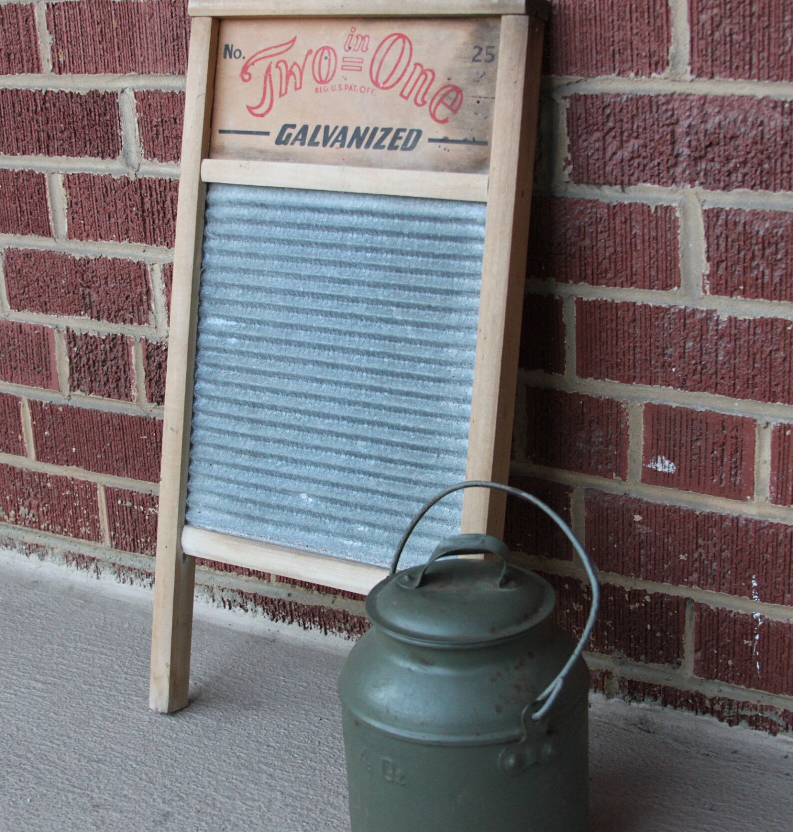 Vintage Carolina Washboard Co. No 25 Galvanized Etsy