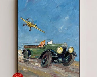 Tintin in the Land of the Soviets Poster, Tintin Poster, Tintin Wall Art, Tintin Print, Adventures of Tintin Art, Tintin Fan Gift