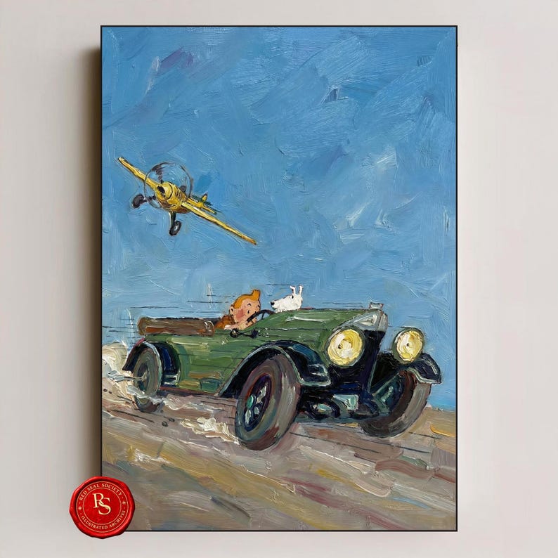 Tintin in the Land of the Soviets Poster, Tintin au Pays des Soviets Poster, Tintin Poster, Tintin Wall Art, Tintin Print, Adventures of Tintin Art, Tintin Fan Gift