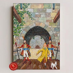 King Ottokar's Sceptre Poster, Le Sceptre d'Ottokar Poster, Tintin Poster, Tintin Wall Art, Tintin Print, Adventures of Tintin Art, Tintin Fan Gift