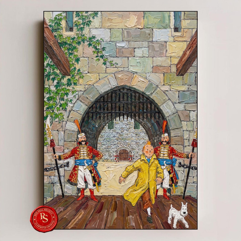 King Ottokar's Sceptre Poster, Le Sceptre d'Ottokar Poster, Tintin Poster, Tintin Wall Art, Tintin Print, Adventures of Tintin Art, Tintin Fan Gift
