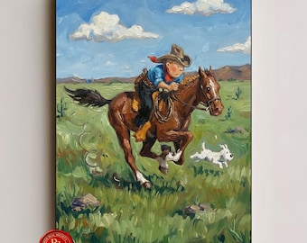 Tintin Wall Art – Freedom Ride – Vintage Comic Art Print – Painterly Style