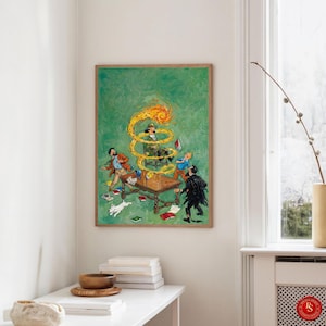 The Seven Crystal Balls Poster, Les Sept Boules de cristal Poster, Tintin Poster, Tintin Wall Art, Tintin Print, Adventures of Tintin Art image 7