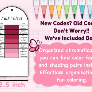 Ohuhu Honolulu 320 Chromatic Swatch Card Template, NEW + OLD Codes with Names, Ohuhu Alcohol Marker Organizer image 2