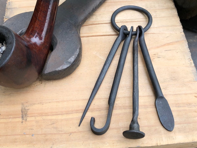 Hand Forged Pipe Tools with Bottle Opener