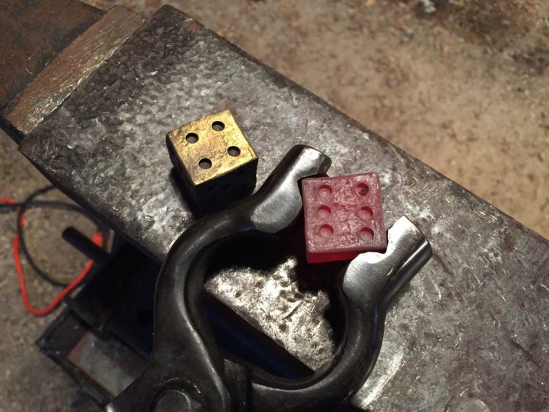 Pair of Hand-forged Steel Dice image 7