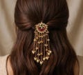 KATHA Traditional Indian Bridal Hair Brooch-Wedding jewelry-Hair accessory- Handcrafted jewelry- Indian jewelry-Bridal Jewelry- Gift For Her product logo