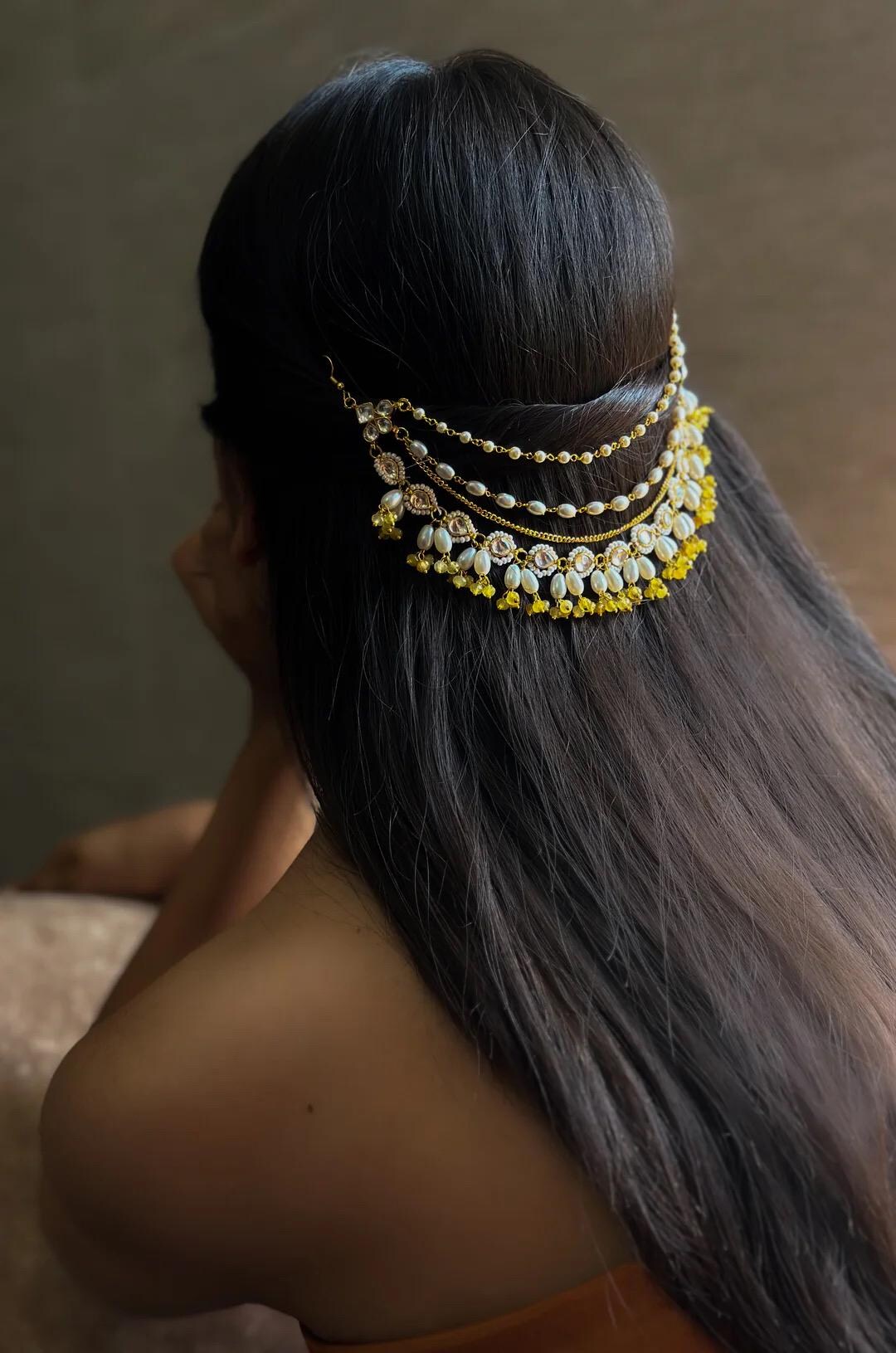 CRYSA Traditional Indian Bridal Hair Brooch-wedding Jewelry-hair ...