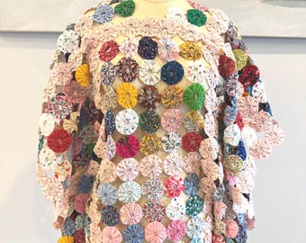 Vintage Yo-Yo quilt Kaftan/dress- XS-Medium