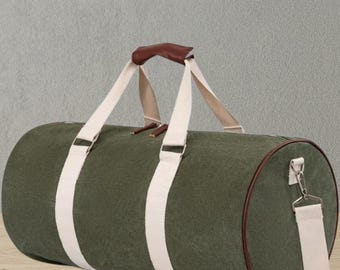 Handgemachte Ktora / Stoff Seesack - Stilvolle Reisetasche für Männer und Frauen