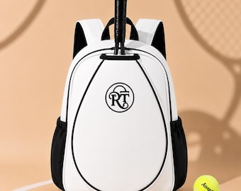 Weißer Tennis-Rucksack | Schläger, Schuhfach, wasserdichtes Handgepäck