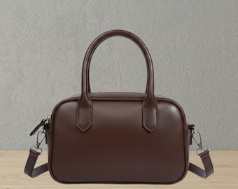 Echte Ledertasche neue stilvolle handgemachte Umhängetasche für Frauen