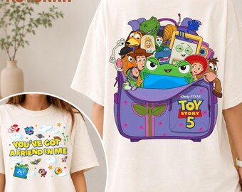 Toy Movie 5 Characters Watercolor Shirt Design(Digital Download)