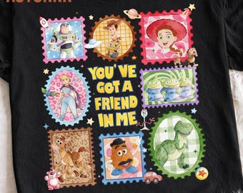 Estampado de Toy Friends / Buzz, Woody, Jessie, Aliens / Dibujos animados de Toy and Friends en acuarela (Descarga digital)
