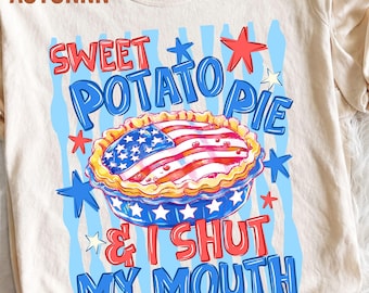 Sweet Potato Pie American Flag Graphic (Digital Download)
