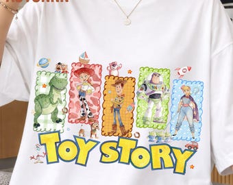 Personajes de Toy And Friends en acuarela PNG, diseño de camiseta "Tienes un amigo en mí" (descarga digital)