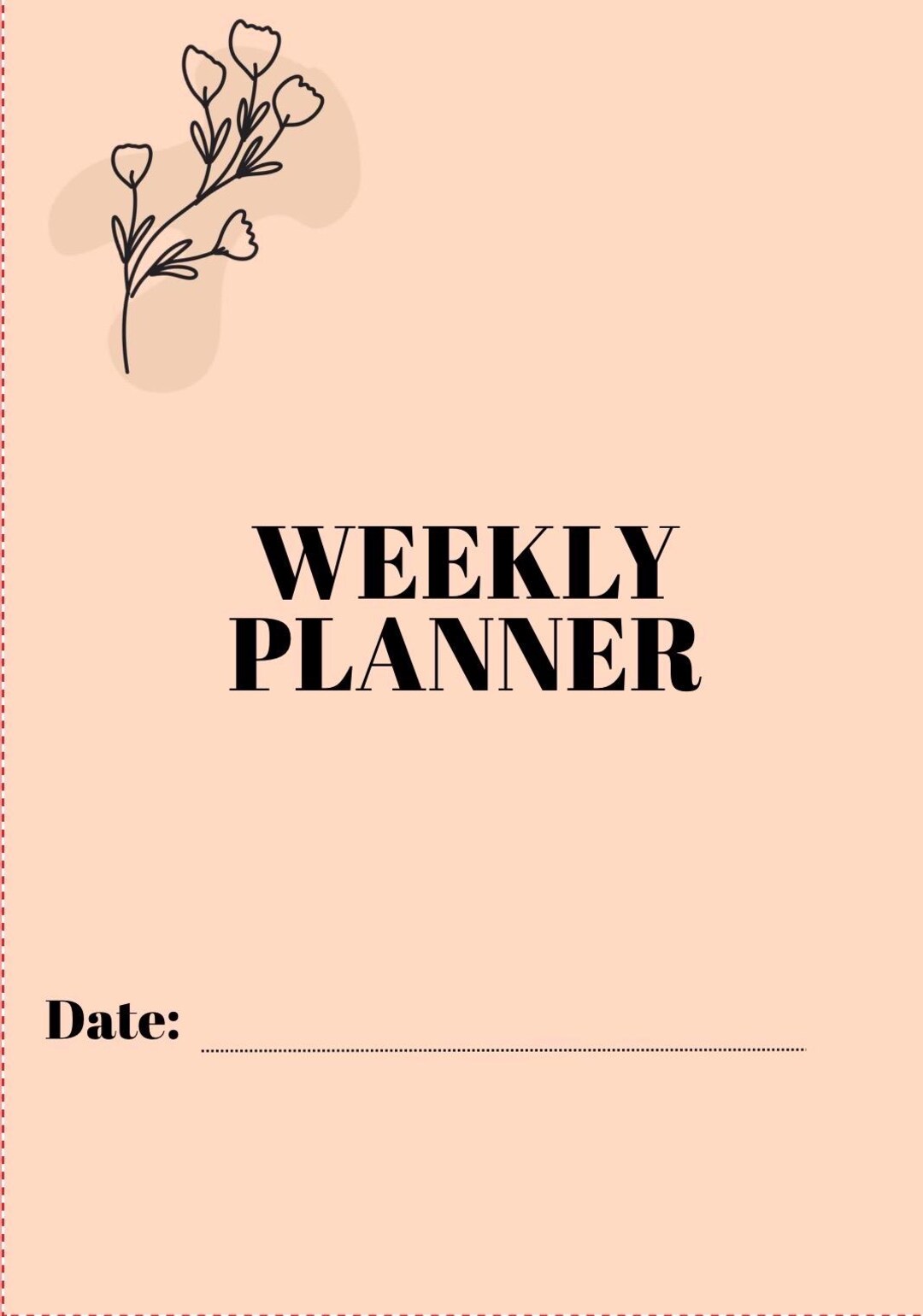 Beige Weekly Planner Printable, Minimalist A4 Layout (PDF Download) - Etsy