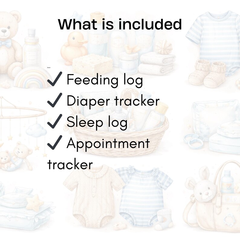 Newborn Care Log Printable | Baby Feeding & Diaper Tracker | A4 US ...