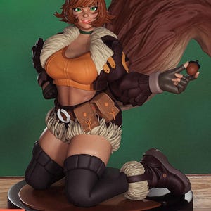 Nutstorm Guardian – Cheerful Forest Powerhouse Collector Statue STL