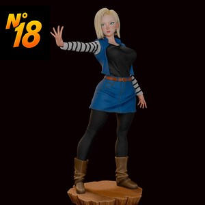 Android 18 STL – Cybernetic Fighter Girl 3D Print Model for Resin & FDM
