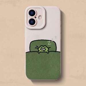 Funda de silicona para iPhone Sleeping Frog (13-17 pulgadas), cubierta protectora
